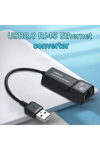 Fastbuy Usb2.0-rj45 Ethernet Adaptör 10/100 Mbps, Kablosuz Lan Dönüştürücü, Dizüstü & Masaüstü Pc Bağdaştırıcı