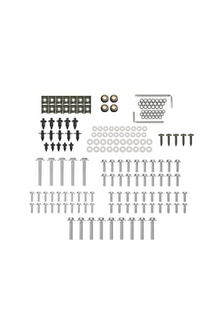 Konesam 194 Adet Motor Güvenlik Konseyi Ve Penceresi Montaj Cıvata Seti, Paslanmaz Çelik, Dayanıklı, 6 Renk Seçeneği - Gümüş