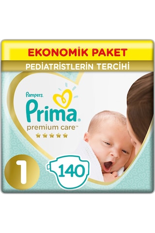 Prima Premium Care 1 Numara Yenidoğan Bebek Bezi 2 x 70 140 Adet