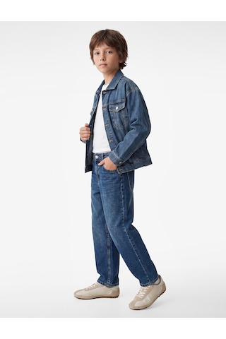 Koton Rahat Kesim Cep Detaylı Pamuklu Barrel Denim Pantolon Koyu İndigo 7wkb40019td