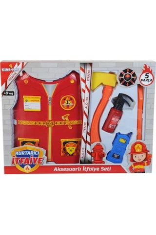 King Engin Oyuncak Yelekli İtfaiye Oyun Seti