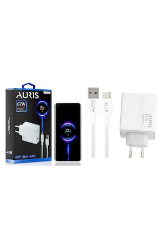 Auris ARS-CH36 67W Type-c Salise Sayar Hızlı Şarj Aleti Seti Auris ARS-CH36 67W Type-c Salise Sayar Hızlı Şarj Aleti Seti