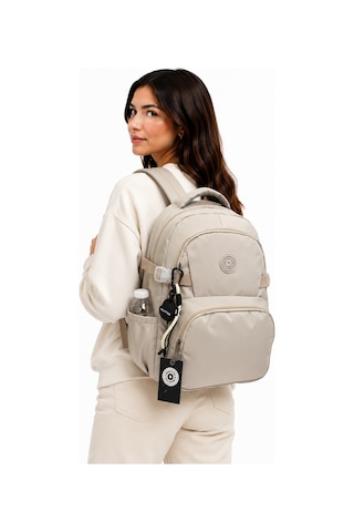 Okul Çantası Suya Dayanıklı Kumaş Unisex Okul Sırt Çantası Bej 34500