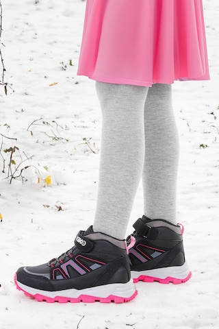 Kiko Kids Kcal Termo Taban Cırtlı Kız Çocuk Spor Bot Ayakkabı Siyah - Fuşya Fuşya - Siyah
