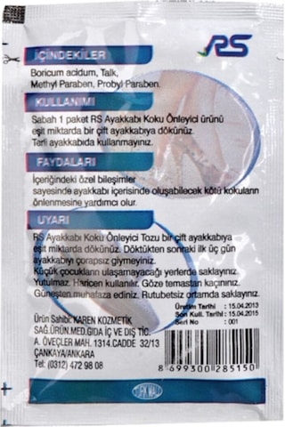 RS Ayakkabı Koku Önleyici Toz 24 x 10 G