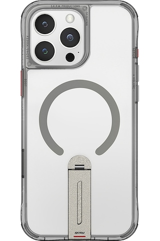 Apple Uyumlu iPhone 16 Pro Kılıf Magsafe Şarj Özellik 360 Derece Dönebilen Standlı Skinarma Helix Kapak Titanyum