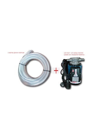Düzey Pompa 220 Volt 3/4''sıvı Aktarma Pompası 5 M Hortum