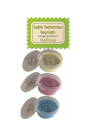 Hayvan Figürlü Slime Mavi Pembe Sarı 3 Renk Kutu Ele Yapışmayan Slaym