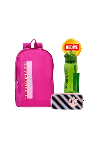 Sırt Çantası + Kalem Çantası 2 Pembe