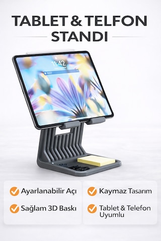 Apple Uyumlu iPad & Tablet Yükseltici Stand Ergonomik Masaüstü Tablet Tutucu