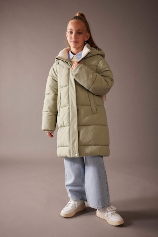 Defacto Kız Çocuk Su İtici Kapüşonlu Uzun Kaban A0891A823AUKH271 Haki