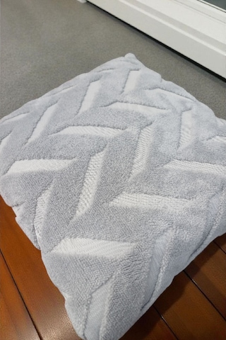 İskandinav Stil Peluş Yumuşak Dokulu Dekoratif Kırlent Kılıfı 2 Li Set 43x43 Cm Gri Balıksırtı