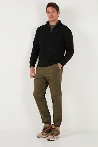 Buratti Pamuklu Regular Fit Yarım Fermuarlı Dik Yaka Erkek Sweat 5905470 Siyah