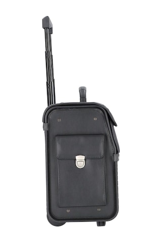 Alassio 2 Tekerlekli Pilotentrolley 46 Cm Laptop Bölmeli, Siyah, Suni Deri
