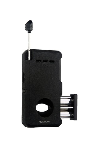 Quantoro Çift Torch Pürmüz V-cut/delicili/iğneli Mat Siyah Metal Puro Çakmağı - Trz1086
