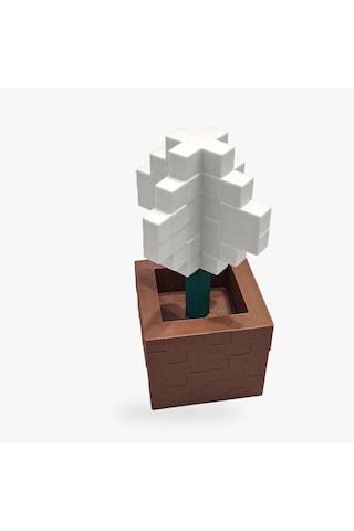 Piksel Alyum Biblo - 3d Baskı, Minecraft Esintili Beyaz