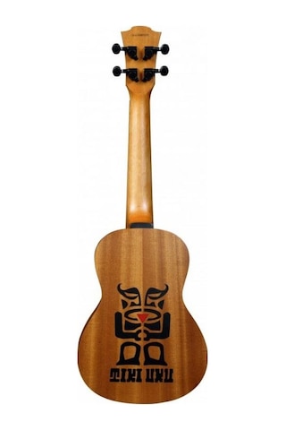 Lag Glu Tku10S Tiki Soprano Open Pore Natural Soprano Ukulele