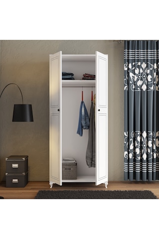 Moxen Mobilya D1 Askılı 2 Kapılı Dolap