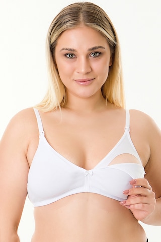 Par Lingerie Pl 3'lü Çıkarılabilir Pedli Emzirme Sütyeni Siyah - Beyaz - Ten