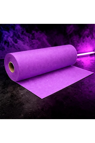 50 Metre Tek Parça 70 Cm Genişlik Elyaf Mor Tela Kumaş Mor Süsleme Kumaşı Mor Mekan Dekor Kumaşı