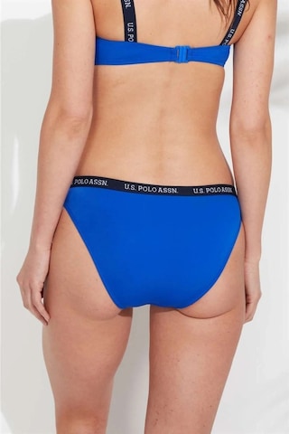 U.S. Polo Assn. Kadın Saks Mavi Kalın Kenarlı Lastikli Bikini Alt Saks Mavi