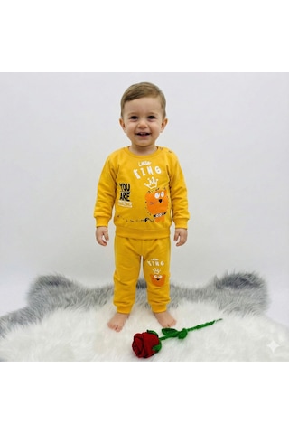 İkili Baskılı Bebek Takımı Sarı