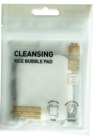 Dermal Rice Bubble Temizleme Pedi Makyaj Temizleyici Peeling Etki Nemlendirici Temizleme Ped 8 Adet