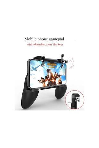 Kilifone - Telefon Oyun Aparatı W10 Mobil Game Controller Oyun Aparat Konsolu - Şeffaf - T6203