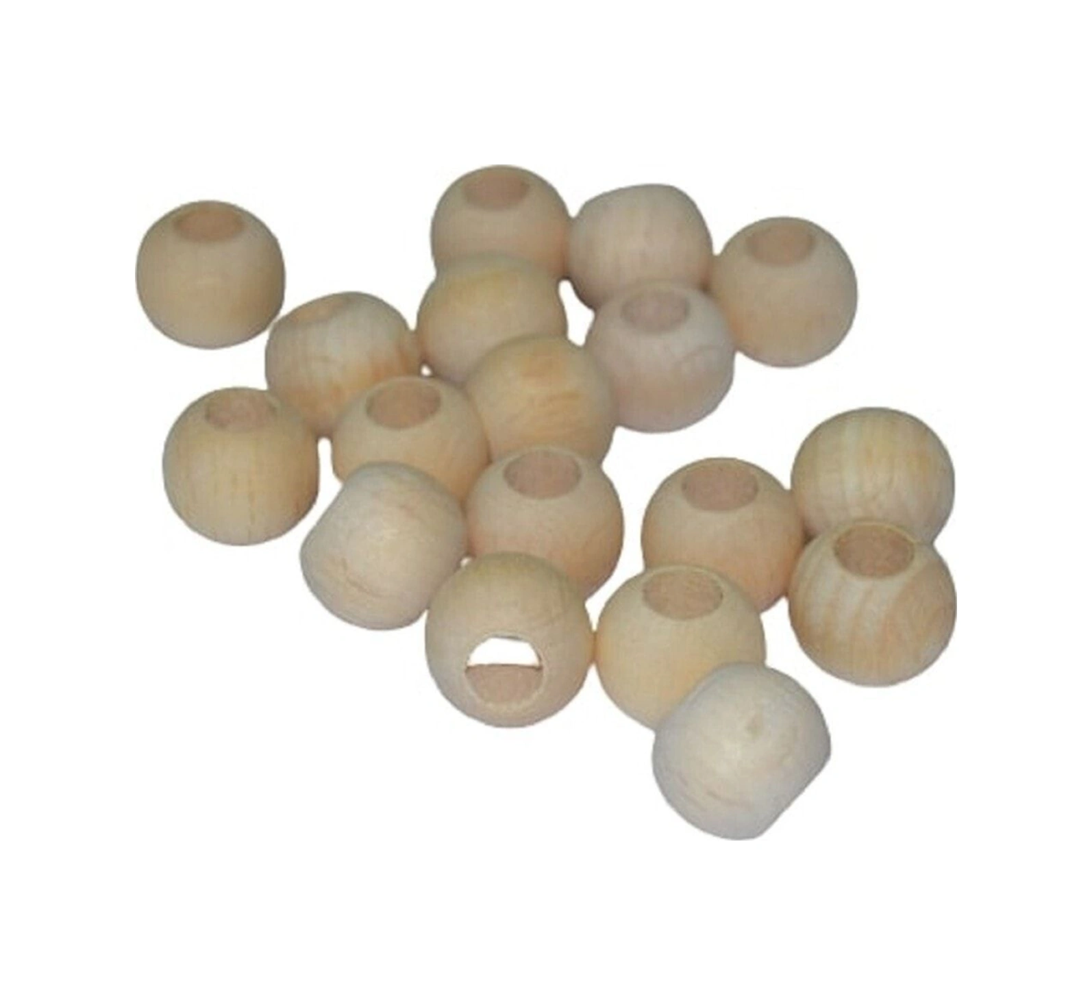 10 Mm Ham Işlenmemiş Ahşap Boncuk - 50 Gram Ort 110 - 150 Adet