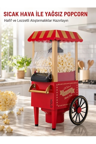 Zindeliklı Atıştırmalıklar İçin Yağsız Popcorn Makinesi