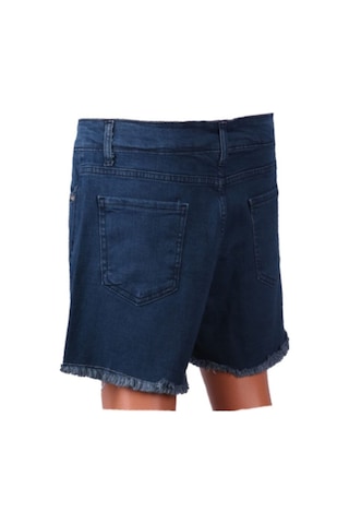 Viking'S Line Şort Mavi Mini Kot Püsküllü 83528
