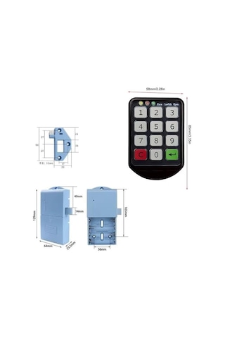 Powermaster Pm-26724 Tuş Şifreli Siyah Çekmece Dolap Kilidi 2'li Paket