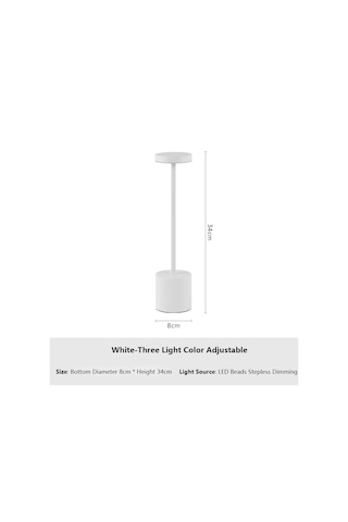 Basit Dokunmatik Sensörlü Led Masa Lambası Şarj Edilebilir Masa