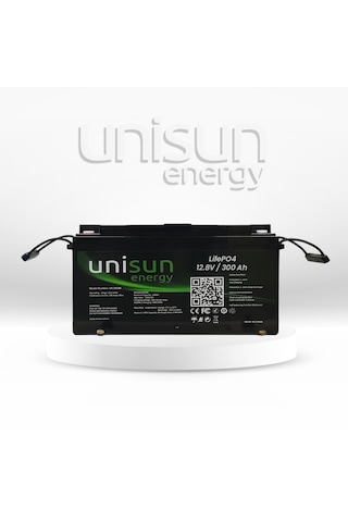 Unisun 12.8v 300ah Lifepo4 Batarya 6000 Cycle + Ekran + Bluetooth
