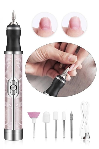 6 Parça Şarjlı Tırnak Törpüsü Frezesi Seti