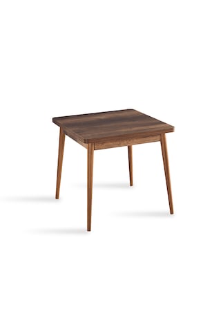 80 X 80 Barok- Kare Masa - Ahşap Ceviz Ayak