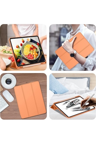 Apple Uyumlu iPad Pro 11 3. Nesil 2021 Kılıf Kalem Bölmeli Smart Case A2