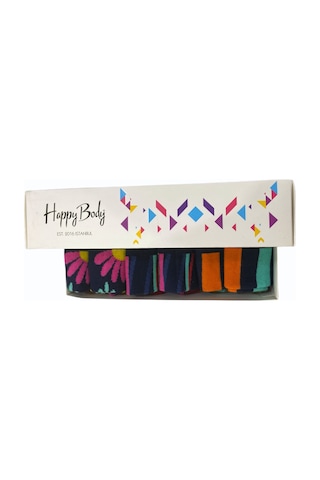 Happy Body (ART.10274 ) 6 Çift Unisex Penye Özel Kutulu Neon