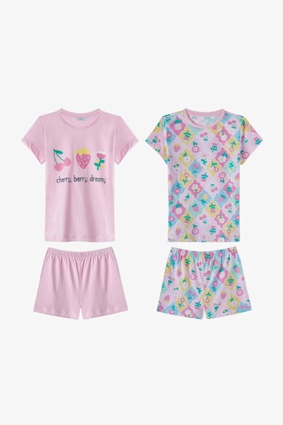 Penti Açık Pembe Kız Çocuk Cherry,berry Pamuklu 2li Pijama Takımı A.pembe