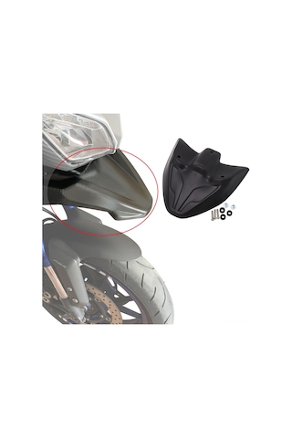 Moveevo Yamaha Tracer 700 2016-2019 Ve Gt 2016-2021 İçin Abs+metal Mat Siyah Ön Fender Uzantı Seti