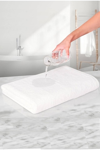 Otel Banyo Havlusu %100 Pamuklu 90x150 Cm Beyaz 16/1 Aksoft 610 Gr Beyaz