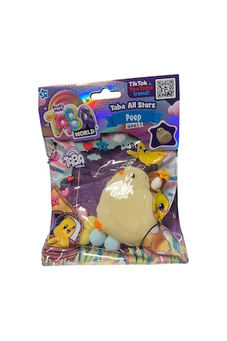 Taba World Peep Glow In The Dark Squishy Oyuncak Seri 1 Pom Pomlu Ve Anahtarlıklı Hayvanlar