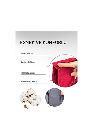 Alya Underwear Kadın Pamuklu Hipster - Slip Külot 5 Farklı Renk 1 Pakette Multicolor-x20