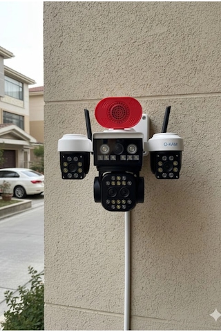 Okam Pro O-kam-5012 10x Zoom Wifi Güvenlik Kamerası 3mp+3mp Full Hd Ptz