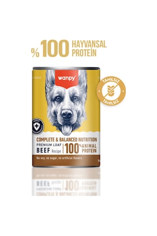 6 Adet Tahılsız Köpek %100 Gerçek Et Biftekli Ve Tavuklu Konserve Yaş Mama 375 Gr