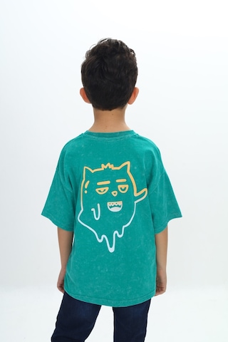 Toontoy Erkek Çocuk Reality Baskılı Tişört Koyu Yeşil