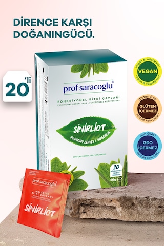 Prof Saracoglu Sinirli Ot Folium Plantaginis Bitki Çayı 20'li