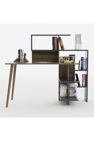 Lagomood Uzay Çalışma Masası Antrasit-Ceviz