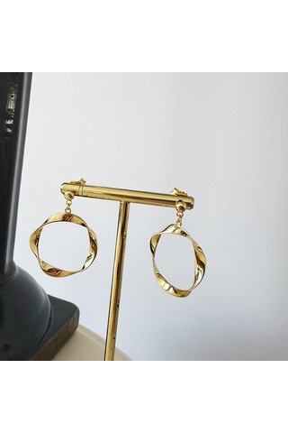 Masaliko Sallantılı Gümüş Küpe Ms3180, 925 Ayar Gümüş Altın