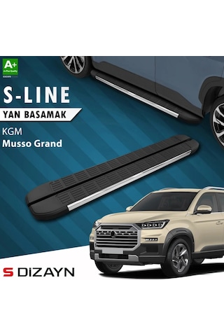 S-dizayn Kgm Musso Grand S-line Krom Yan Basamak 213 Cm 2026 Üzeri A+ Kalite